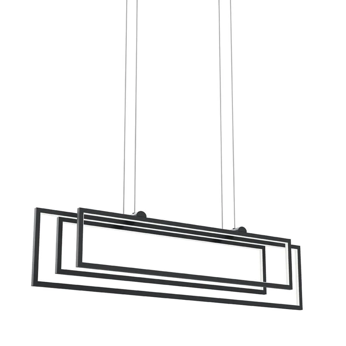 Jestin 38 in. 3 Lights LED Pendant Light Matte Black finish