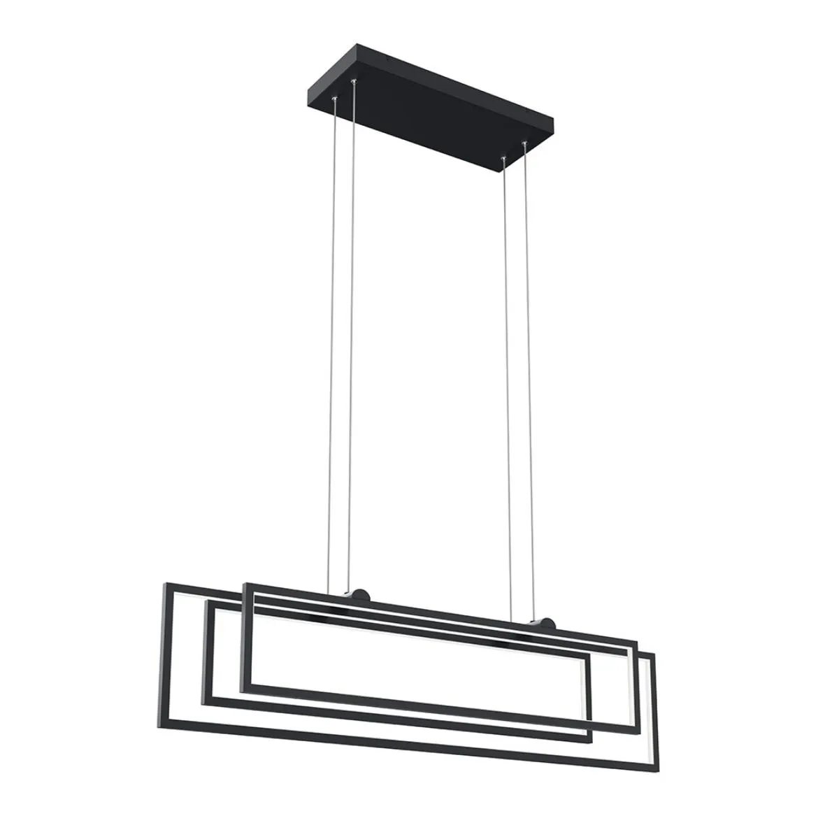 Jestin 38 in. 3 Lights LED Pendant Light Matte Black finish
