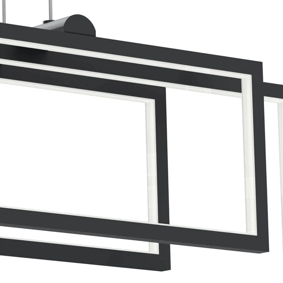 Jestin 38 in. 3 Lights LED Pendant Light Matte Black finish