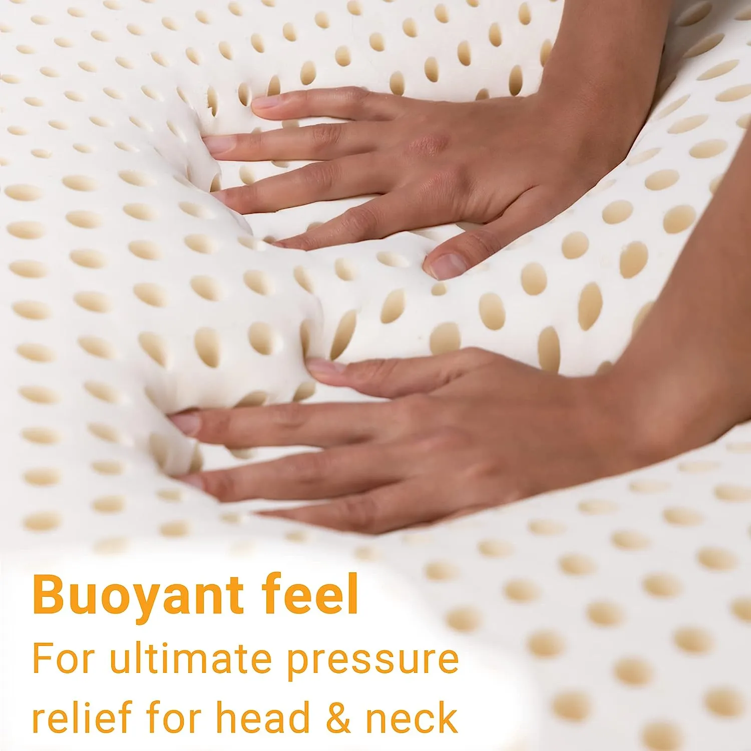 JUVEA Elevate High-Profile Talalay Latex Pillow with Tencel Cover: Breathable, Durable & Oeko-TEX/FSC Certified