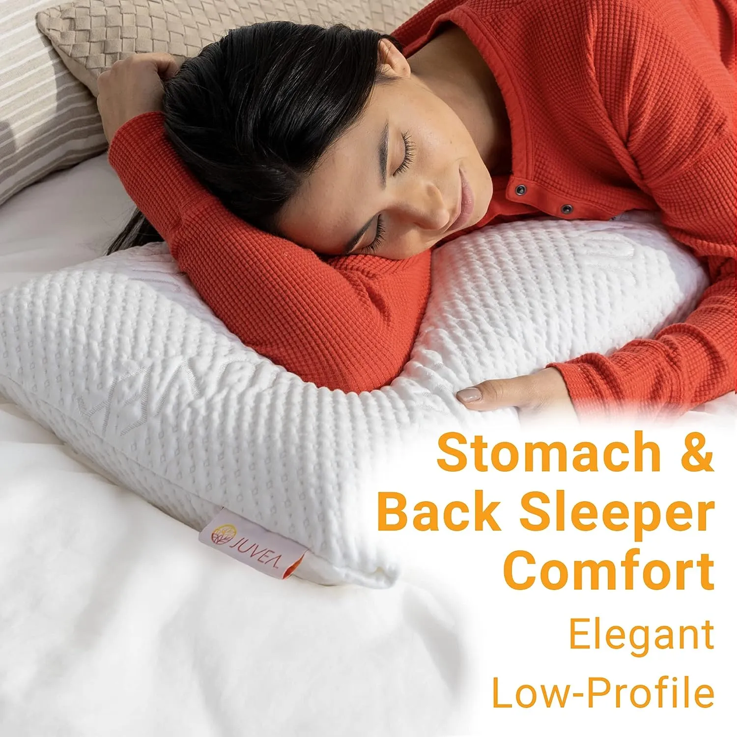 JUVEA Elevate High-Profile Talalay Latex Pillow with Tencel Cover: Breathable, Durable & Oeko-TEX/FSC Certified