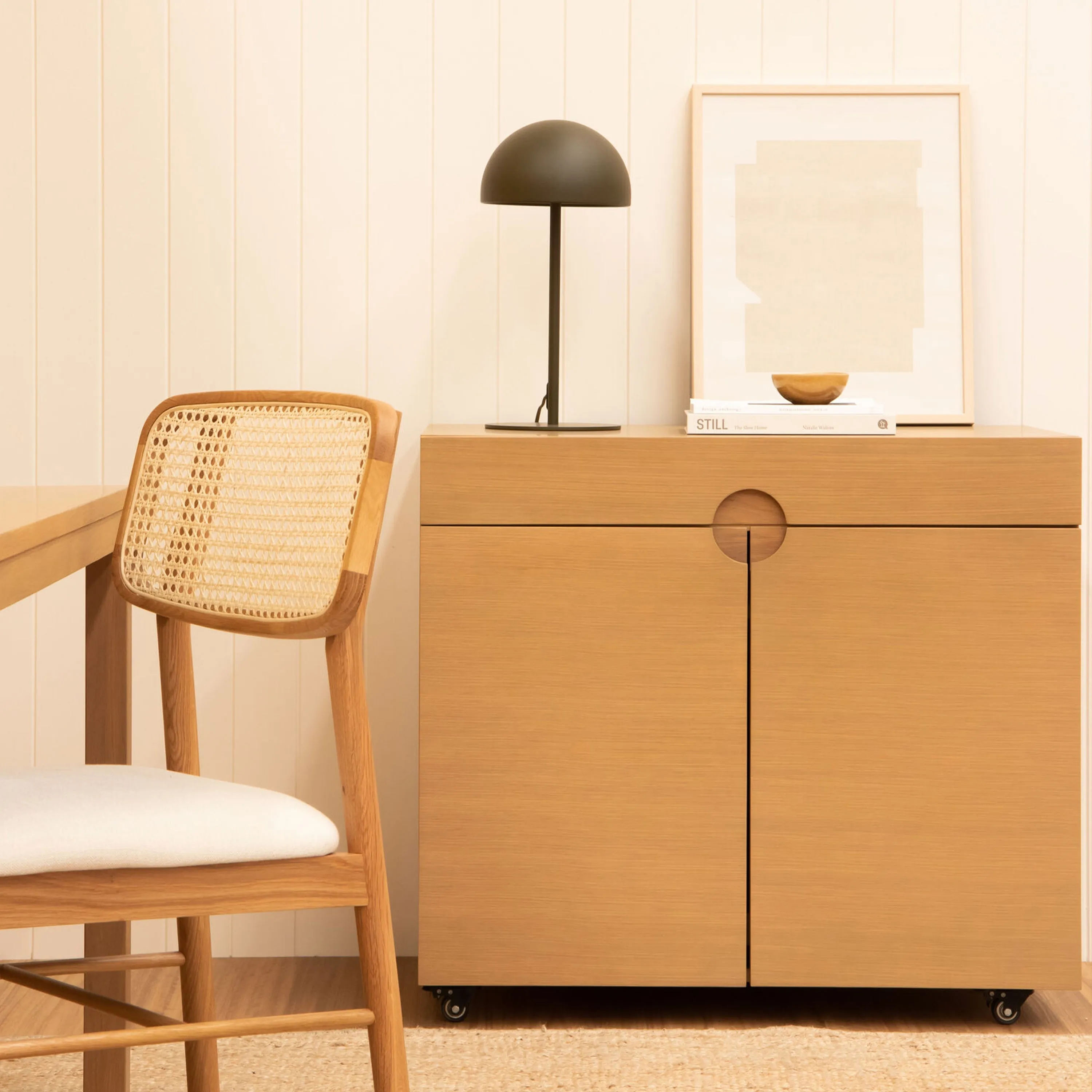 Knot Rattan Dining Chair - Oak