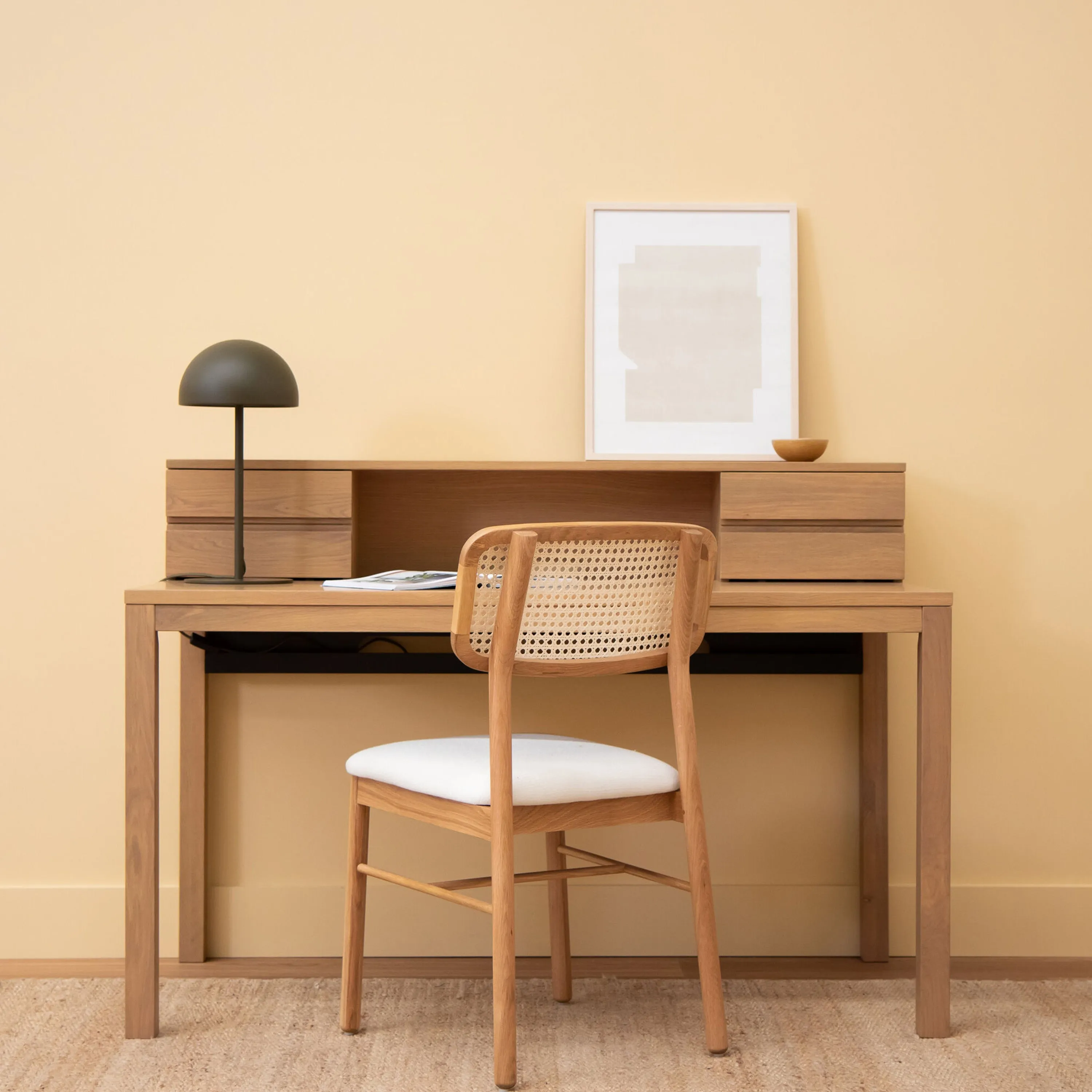 Knot Rattan Dining Chair - Oak