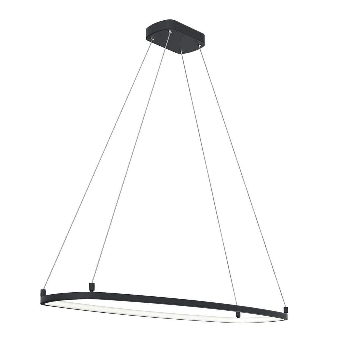 Koloa 41 in. LED Chandelier Matte Black finish