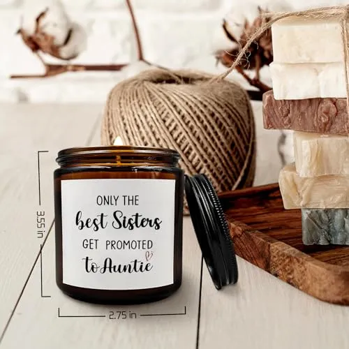 KU-DaYi Aunt Gifts Scented Candles, Sisters Gifts from Sister, Birthday Gifts for Women Aunts Friends Scented Candle Gifts for Sister Little Sister Best Sister Big Sister Amber Soy Wax Jar Candle 422