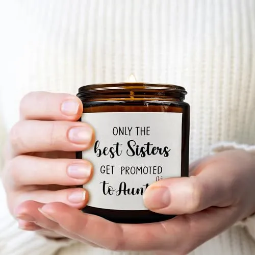 KU-DaYi Aunt Gifts Scented Candles, Sisters Gifts from Sister, Birthday Gifts for Women Aunts Friends Scented Candle Gifts for Sister Little Sister Best Sister Big Sister Amber Soy Wax Jar Candle 422