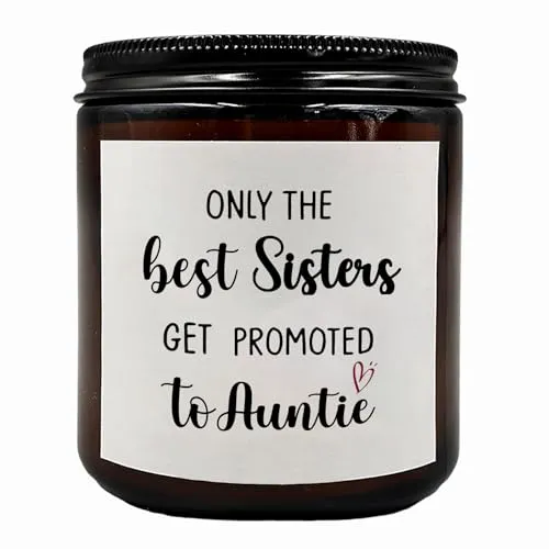 KU-DaYi Aunt Gifts Scented Candles, Sisters Gifts from Sister, Birthday Gifts for Women Aunts Friends Scented Candle Gifts for Sister Little Sister Best Sister Big Sister Amber Soy Wax Jar Candle 422