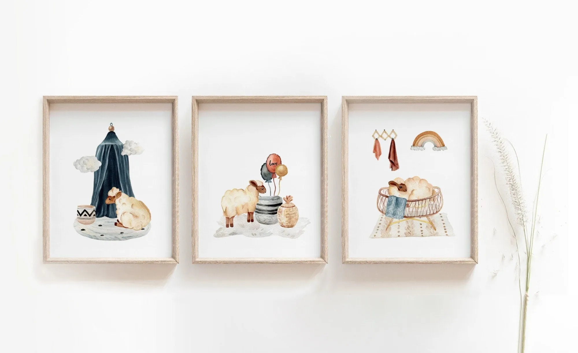 Lamb Nursery Wall Art