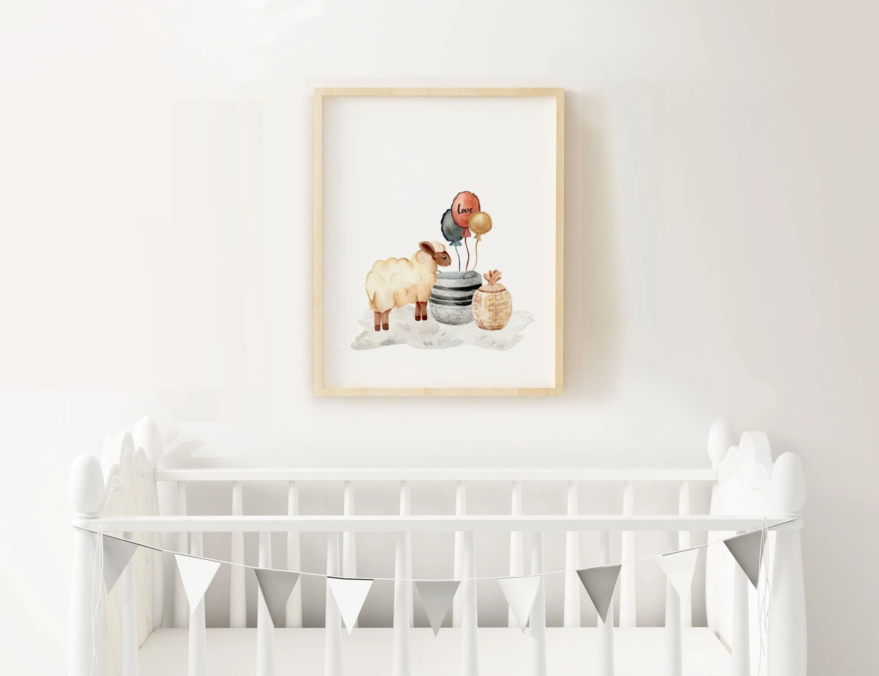 Lamb Nursery Wall Art