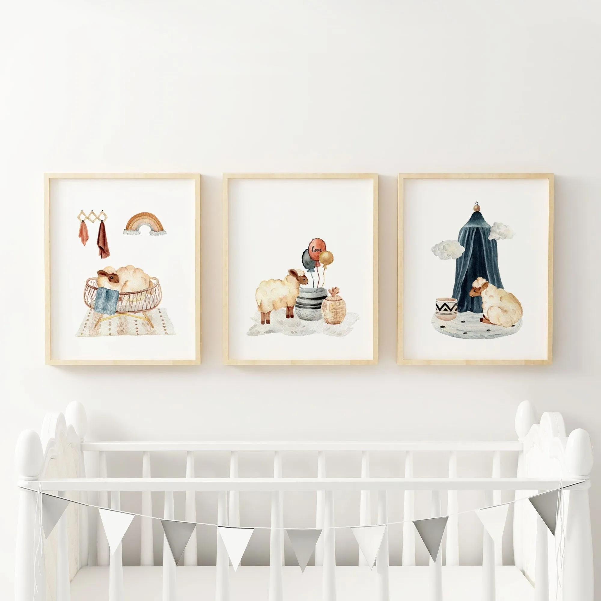 Lamb Nursery Wall Art