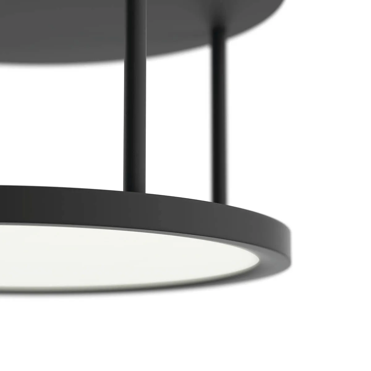 Lavi 15 in. LED Semi flush Mount Light Matte Black finish