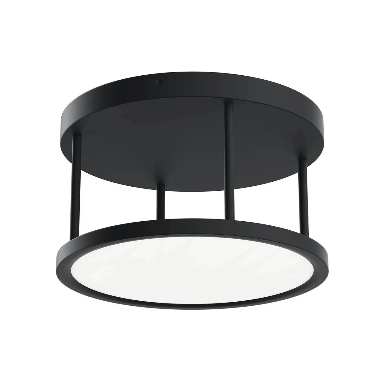 Lavi 15 in. LED Semi flush Mount Light Matte Black finish
