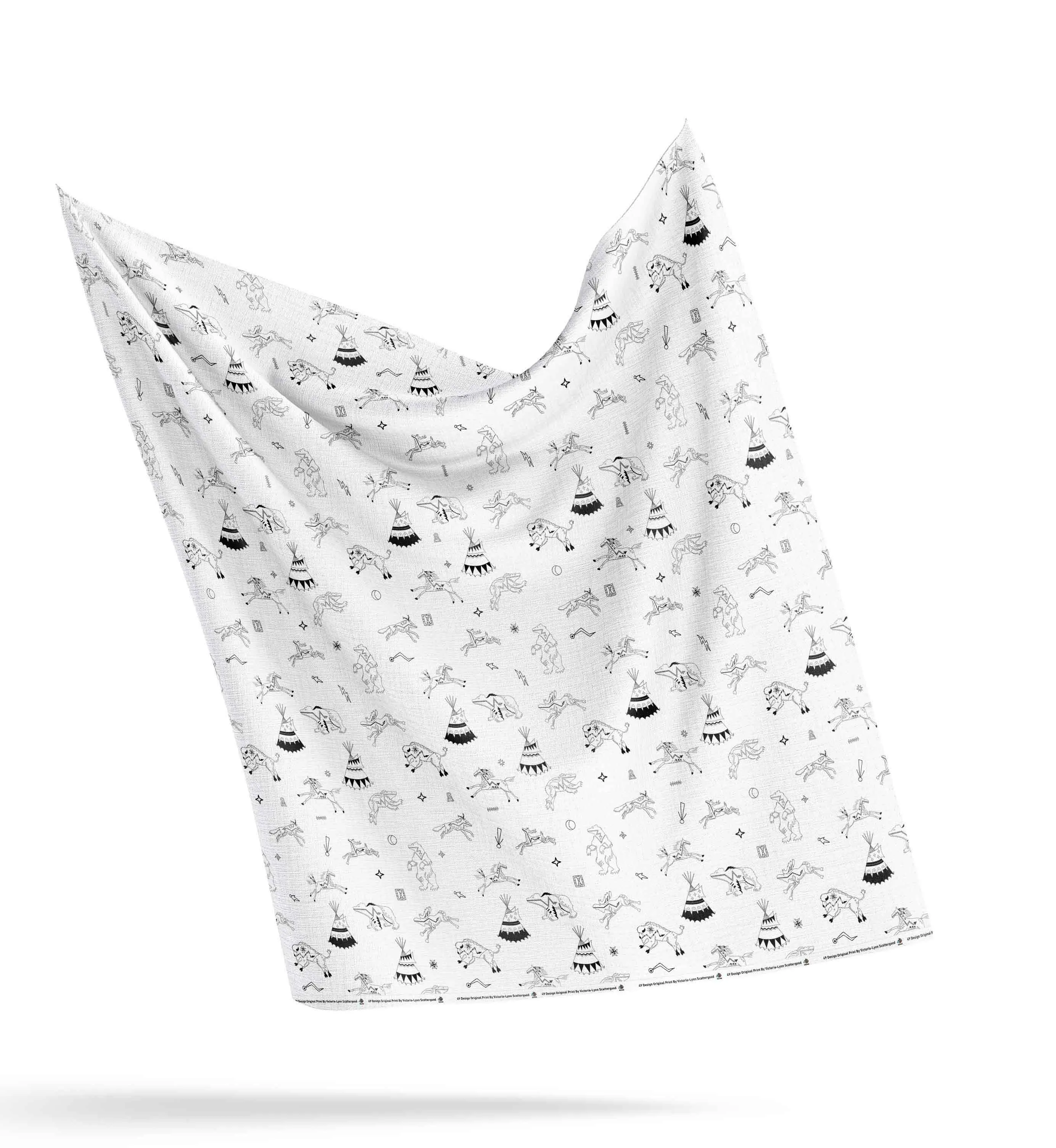 Ledger Dabbles White Satin Fabric By the Yard Pre Order