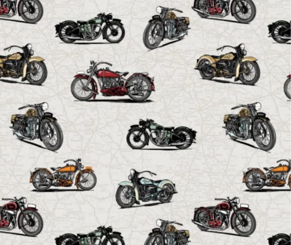 Live to Ride Scatter 100% Cotton - 10cm Increments