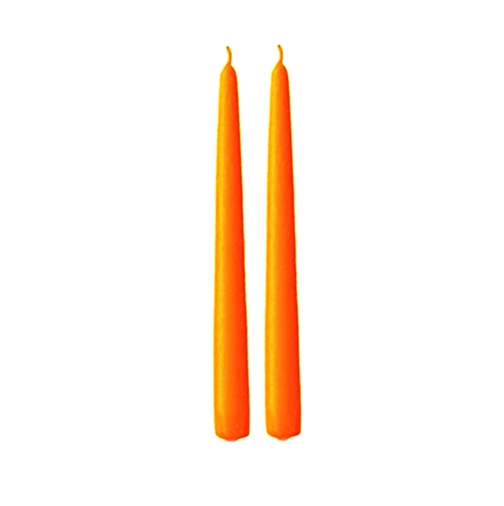 Luces Smokeless Scented Paraffin Wax Orange Tapered Stick Candles Decorations for Living Room, Hall Room, Dinner Table,Birthday Party, Pack of 8