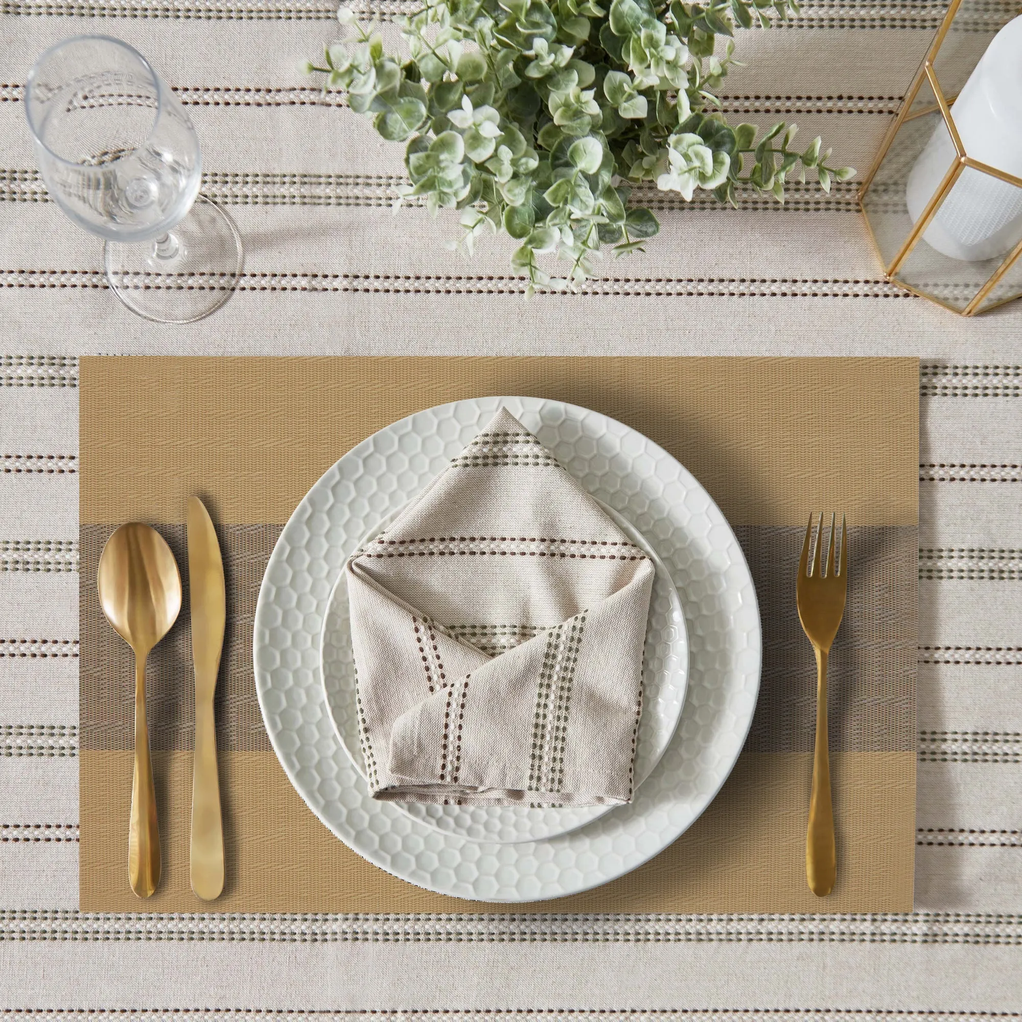 Luxury Placemat Set of 4 | Heat Resistant Placemats | Table Mats | Cotton Home - Beige