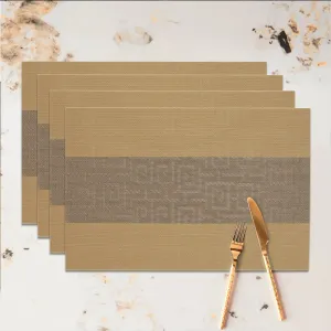 Luxury Placemat Set of 4 | Heat Resistant Placemats | Table Mats | Cotton Home - Beige