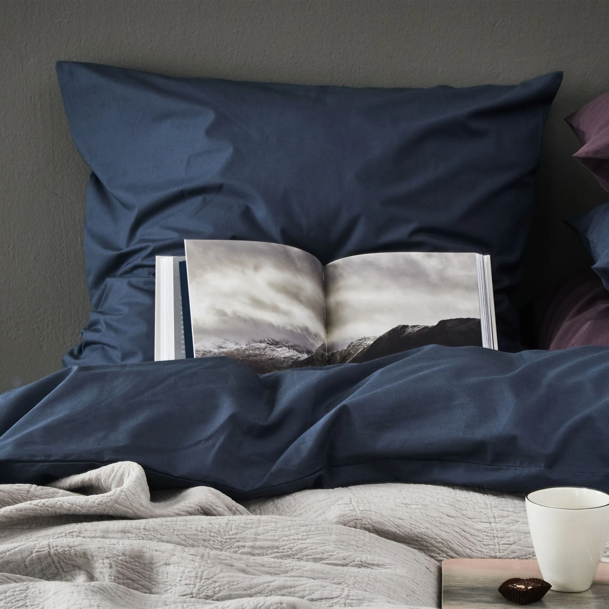 Manteigas Percale Bedding [Dark grey blue]