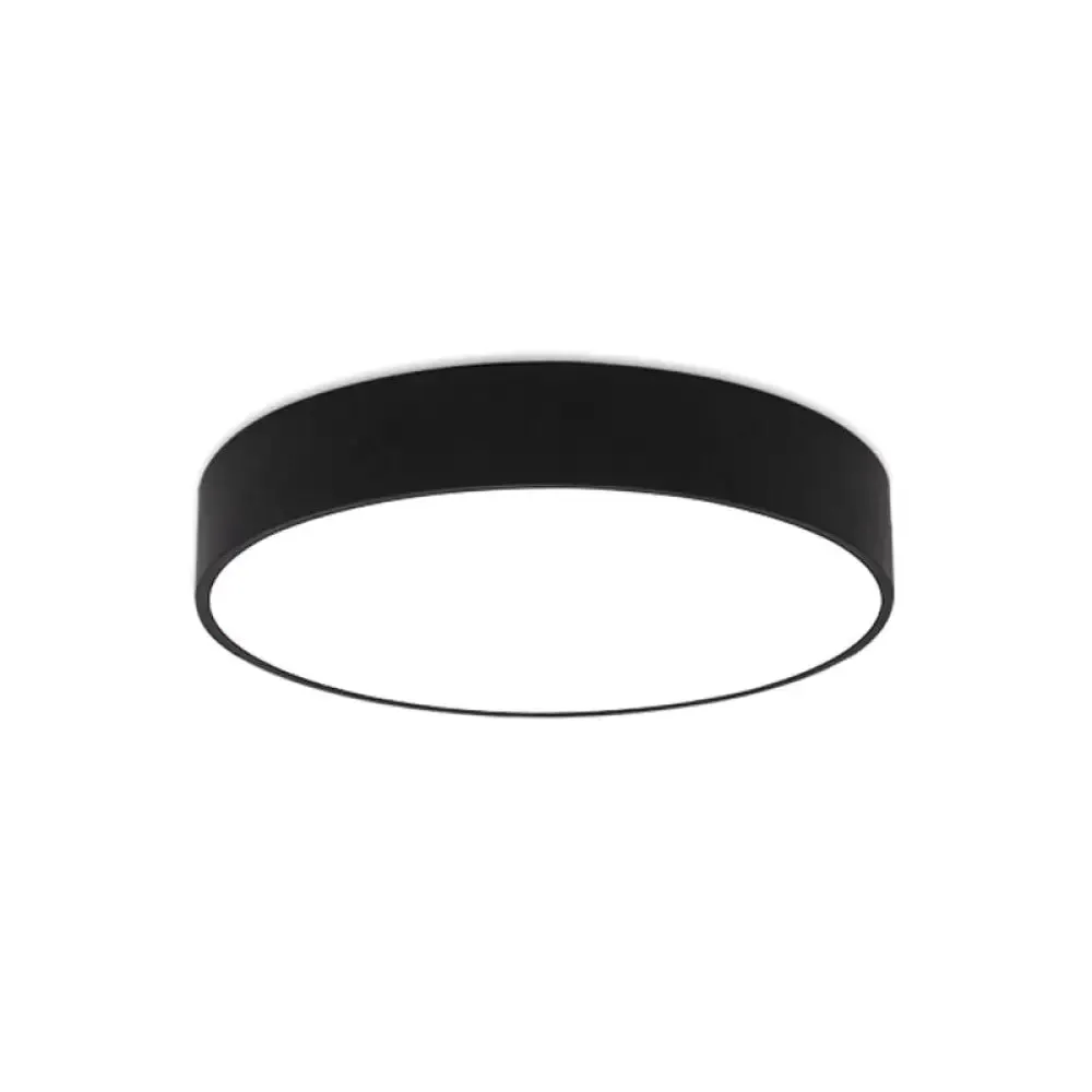 Minimalist Black/White Round Flush Mount LED Ceiling Light - 16"/23.5"/31.5" Diameter
