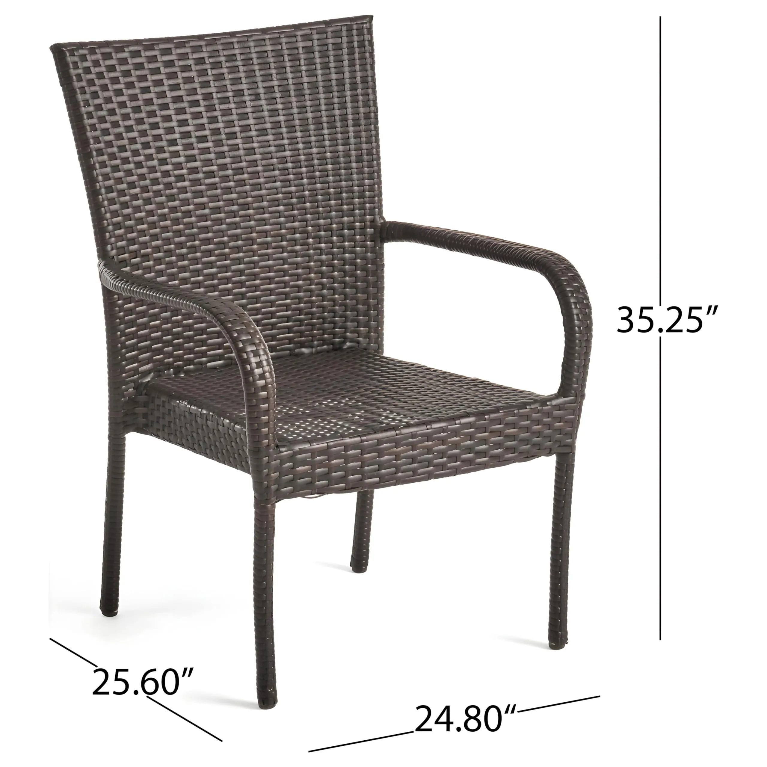 MJA FURNITURE Patio Outdoor Dining Table Set 4 Seater, Rattan Wicker Dining Chairs with Table Set for Dining Room, Living Room, Garden (4 Chair 1 Table)