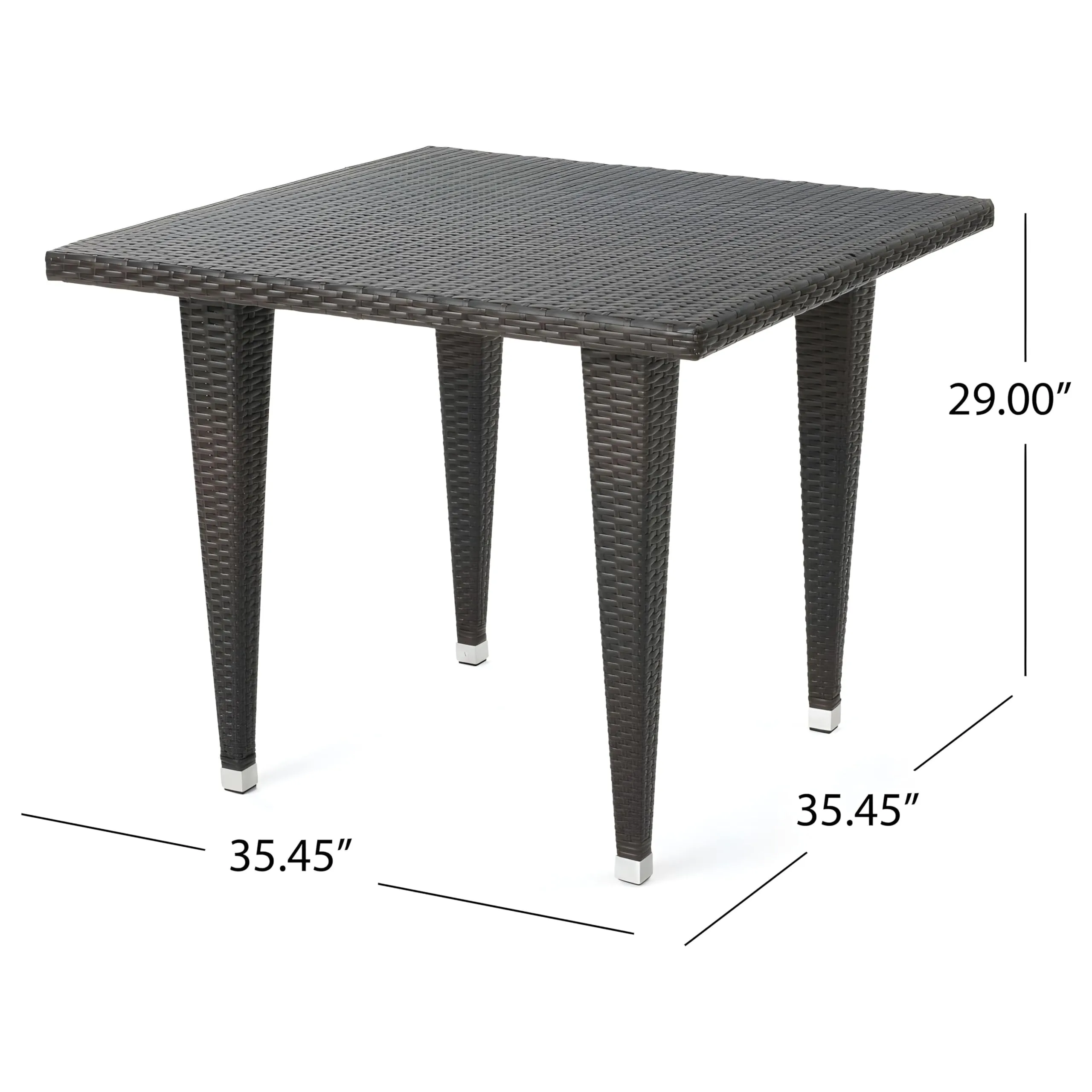 MJA FURNITURE Patio Outdoor Dining Table Set 4 Seater, Rattan Wicker Dining Chairs with Table Set for Dining Room, Living Room, Garden (4 Chair 1 Table)