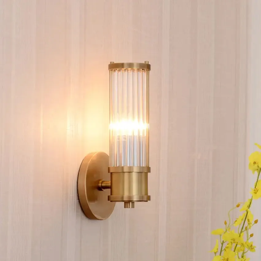 Modern glass Wall Lamp nordic stainless steel Bedroom bedside Led Wall Lights Fixtures living room aisle Corridor Wall Sconce