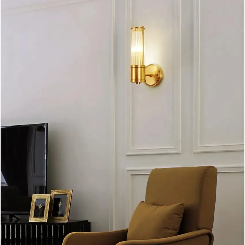 Modern glass Wall Lamp nordic stainless steel Bedroom bedside Led Wall Lights Fixtures living room aisle Corridor Wall Sconce