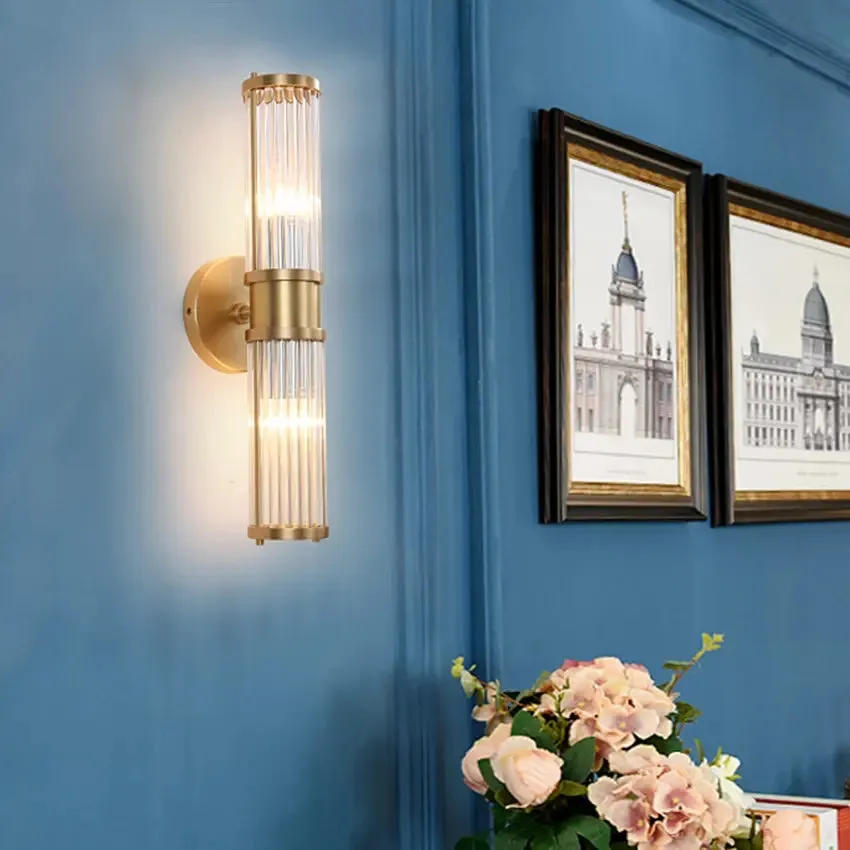 Modern glass Wall Lamp nordic stainless steel Bedroom bedside Led Wall Lights Fixtures living room aisle Corridor Wall Sconce