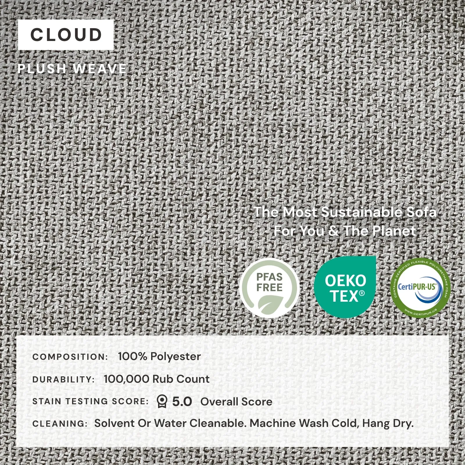 Modular Performance 6-Seater Open-Ends U-Sectional in Cloud | Relaxed Blend