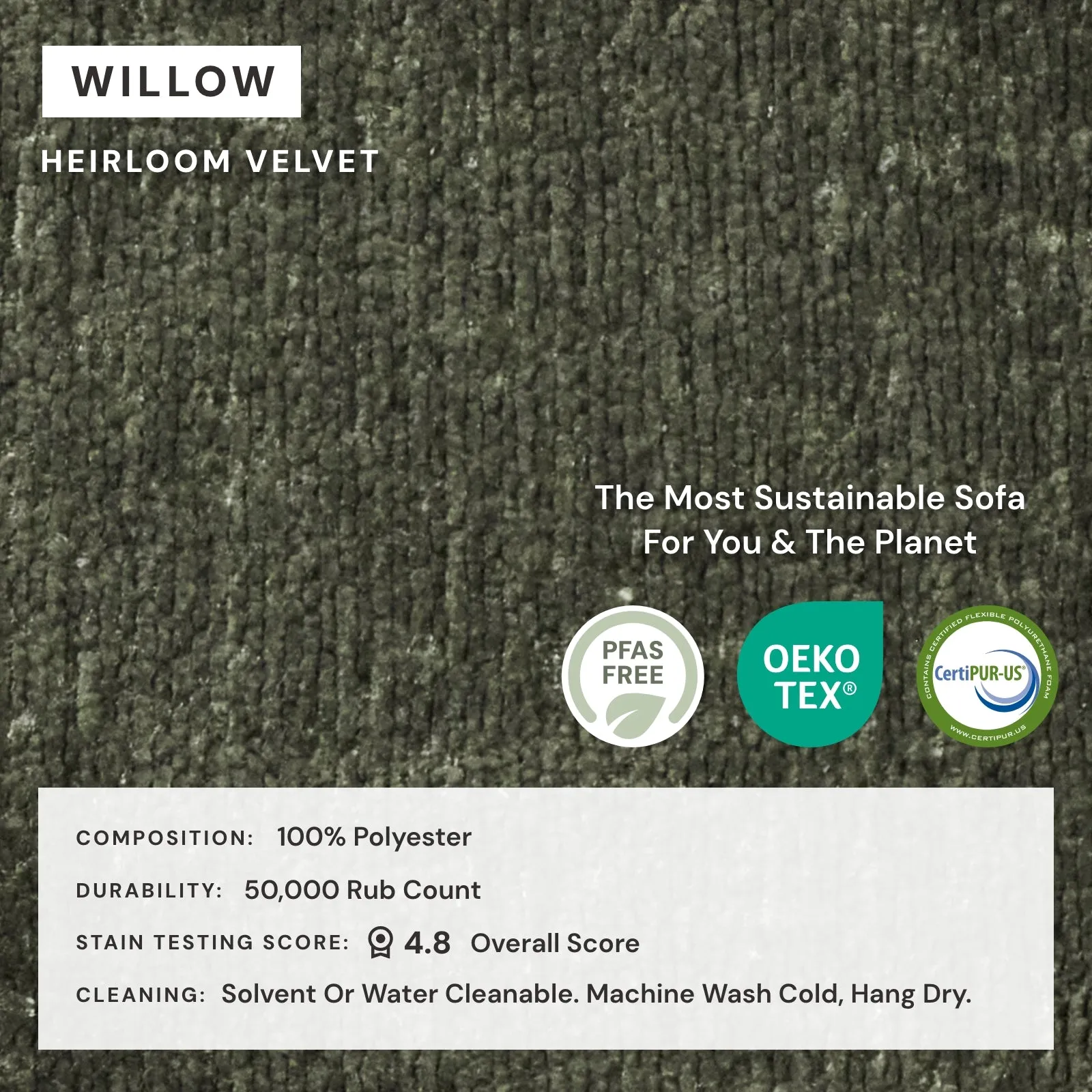 Modular Washable 2-Seater in Willow | Deluxe  Seat | Cloud Pillow