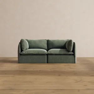 Modular Washable 2-Seater in Willow | Deluxe  Seat | Cloud Pillow