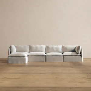 Modular Washable 4-Seater Sectional in Milk | Memorix  Seat | Cloud Pillow