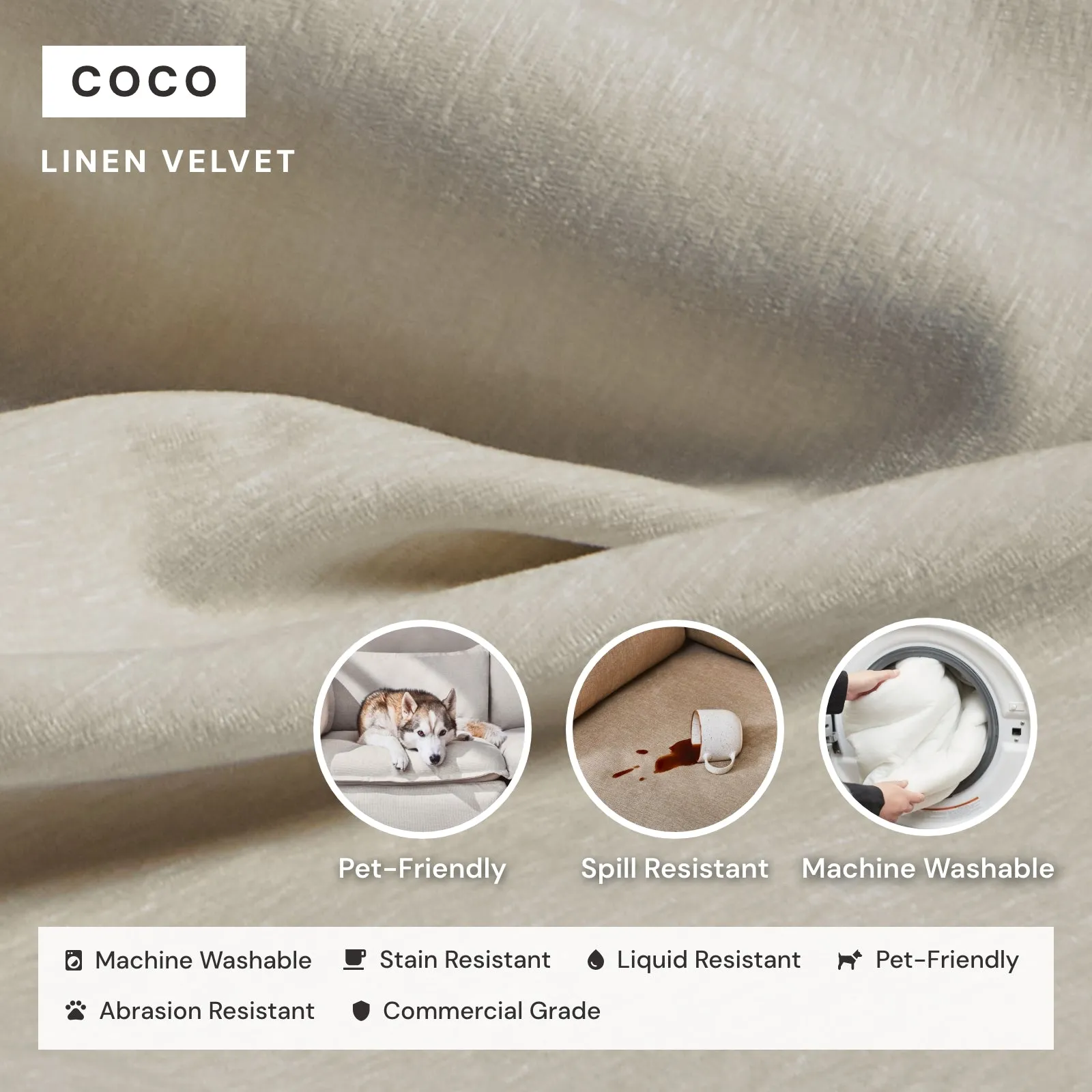 Modular Washable 7-Seater Corner Sectional in Coco | Memorix  Seat | Cloud Pillow