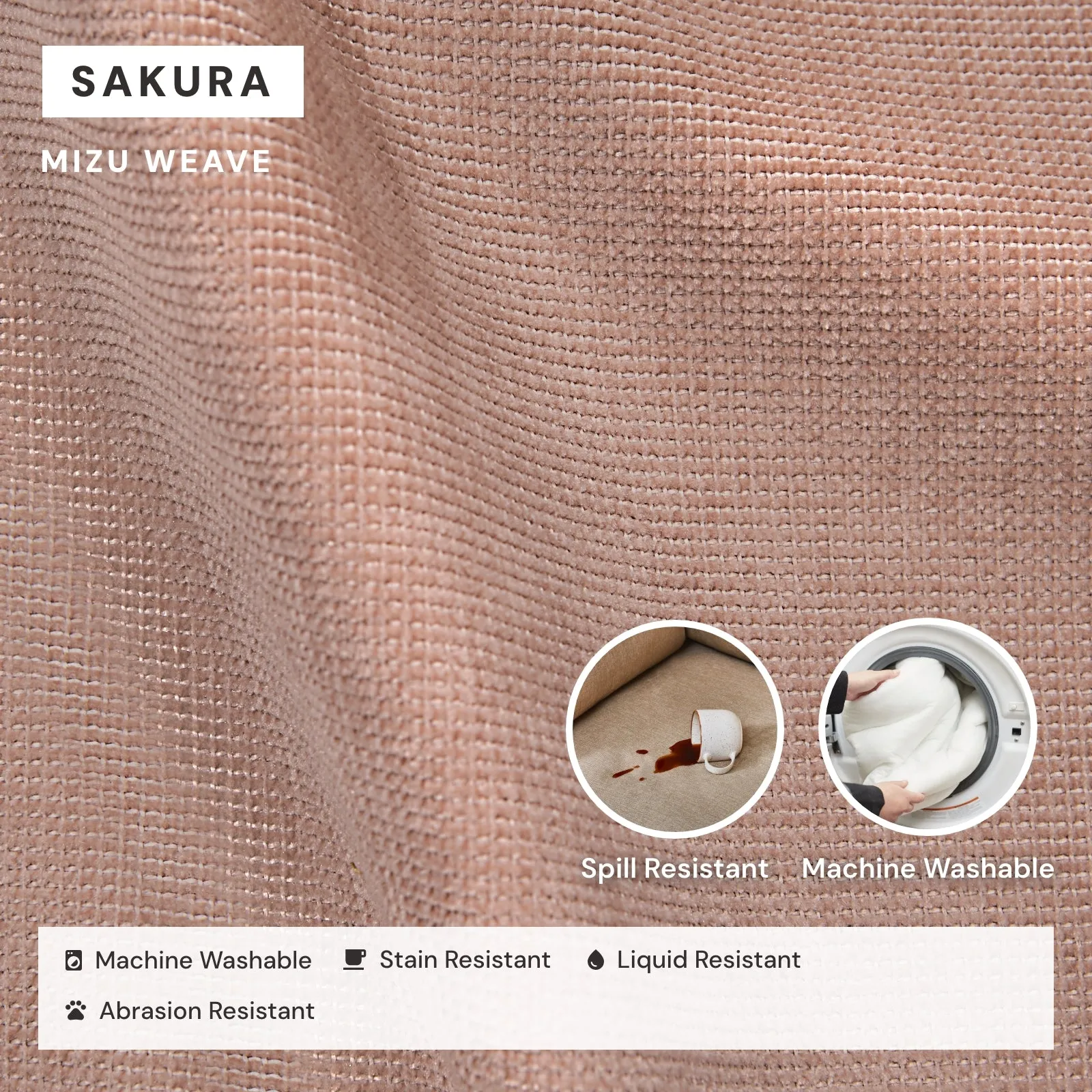 Modular Washable Chaise Armchair in Sakura | Memorix  Seat | Cloud Pillow