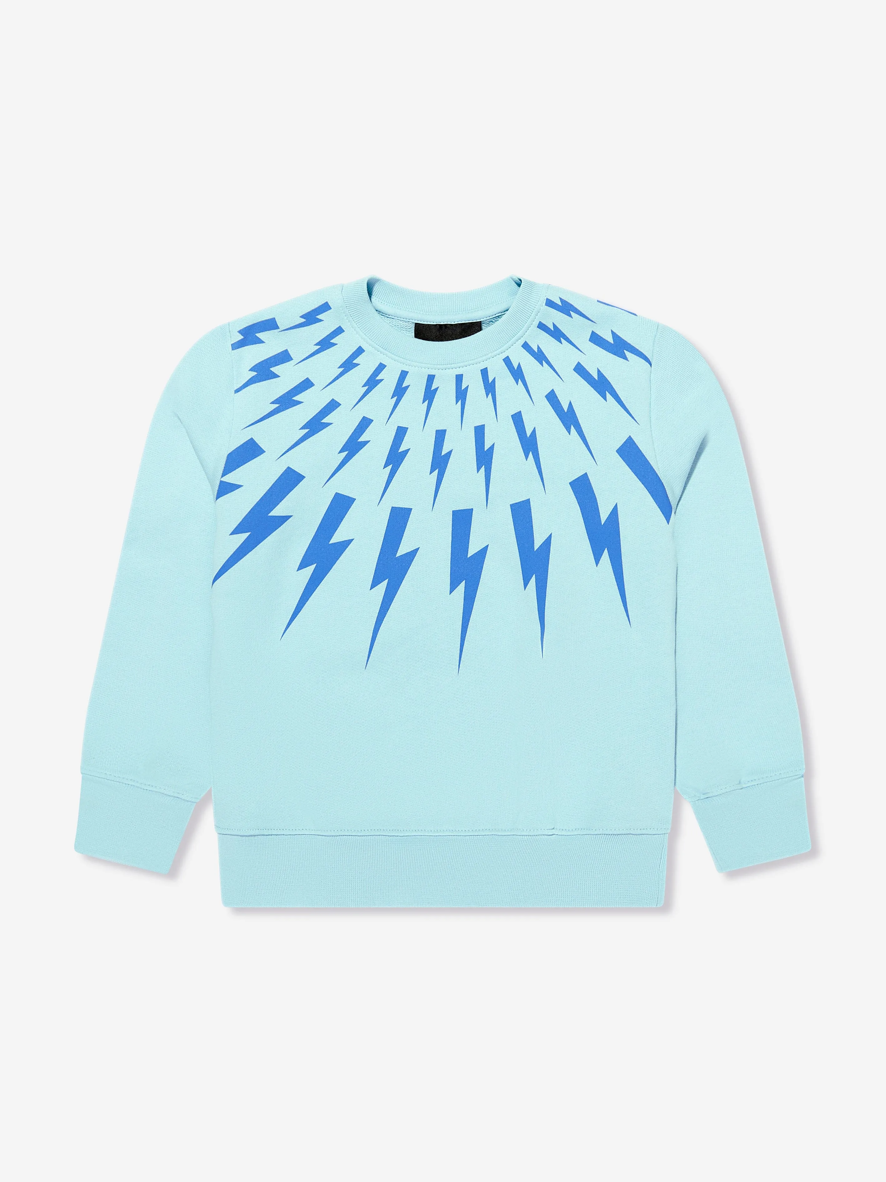 Neil Barrett Boys Thunderbolt Sweatshirt in Aquamarine