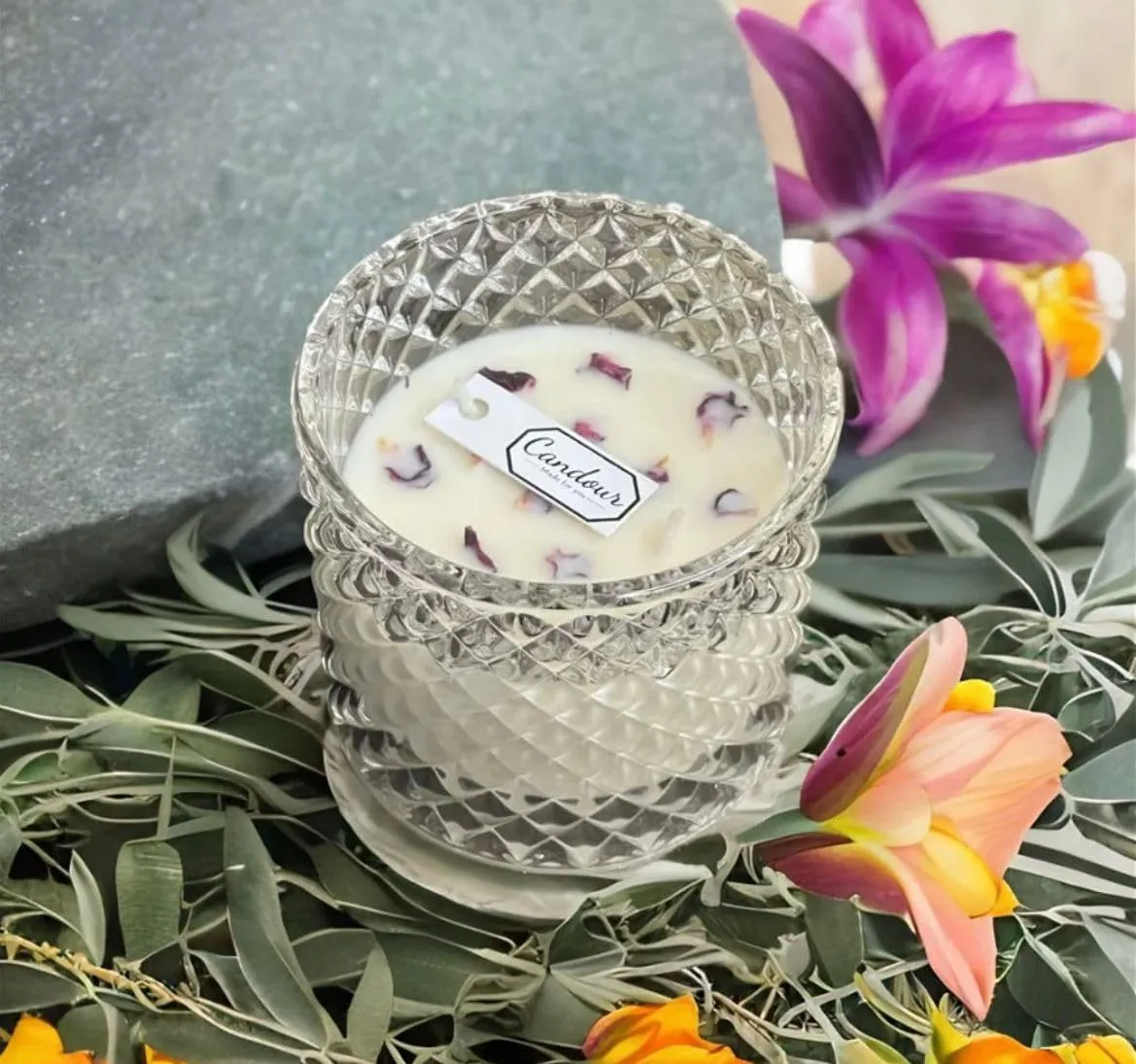Night Jar Candle Set 2 Luxury and Natural Soy Wax Rose Essential Oil Scented Candle Set. Ideal for Home Décor, Spa, Gifting & Aromatherapy, Burning Time 30 Hours