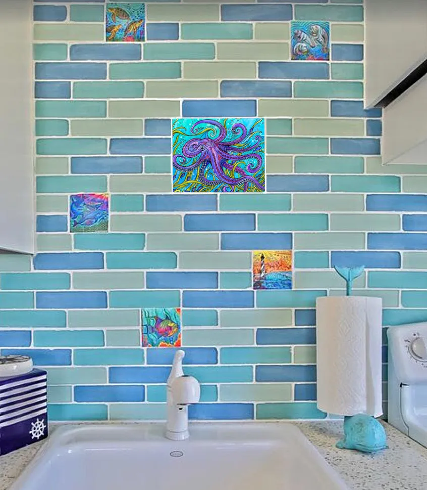 Octopus Ceramic Tile