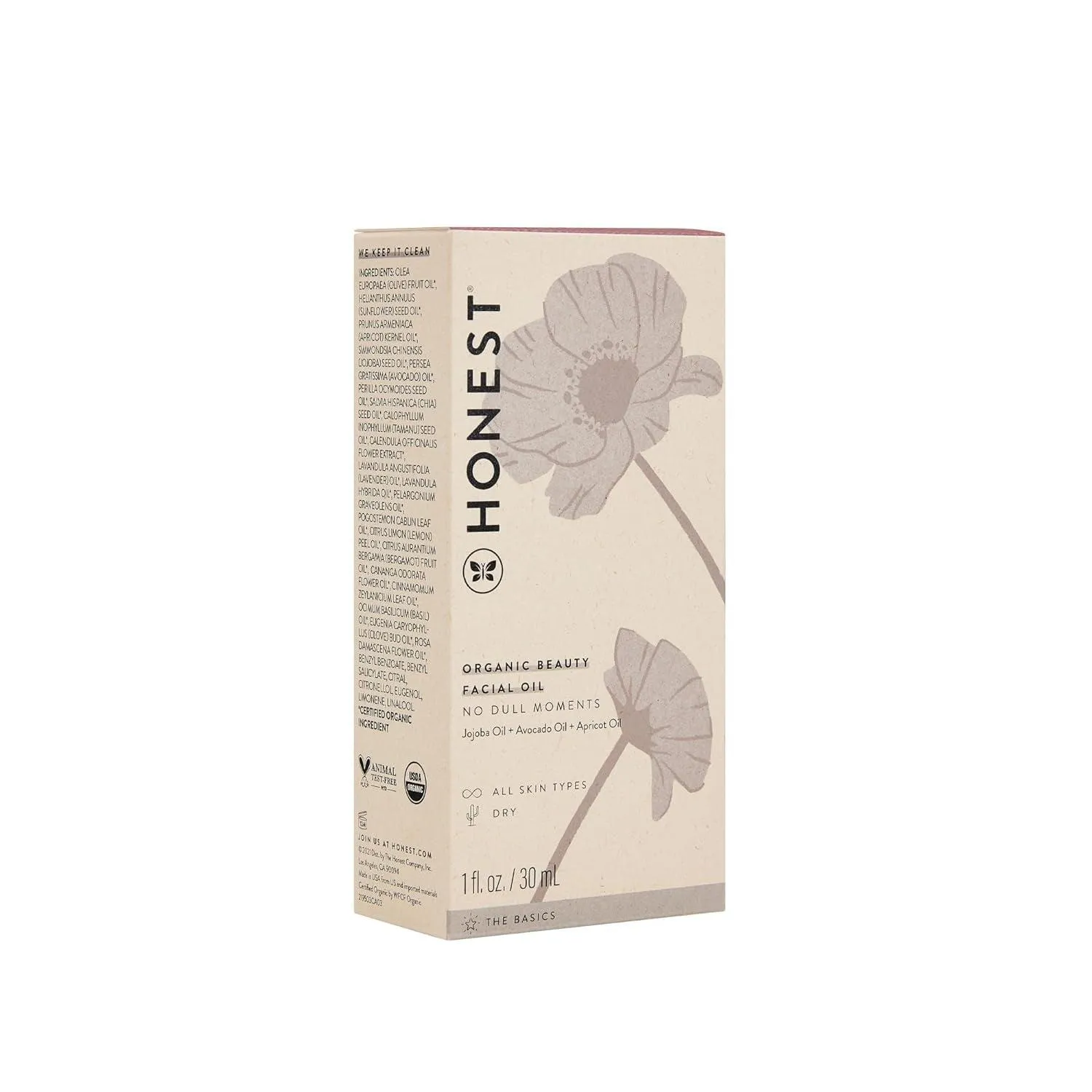 Organic Facial Oil for All Skin Types | Nourishes   Replenishes | Avocado Oil, Apricot Oil, Jojoba Oil | Naturally Scented, EWG Verified, Vegan   Cruelty Free | 1 Fl Oz