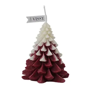 Pinakine® Christmas Tree Wax Scented Candle Creative Curve Home Decor Prop White Red