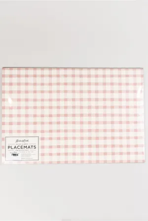 Pink Painted Check Placemat