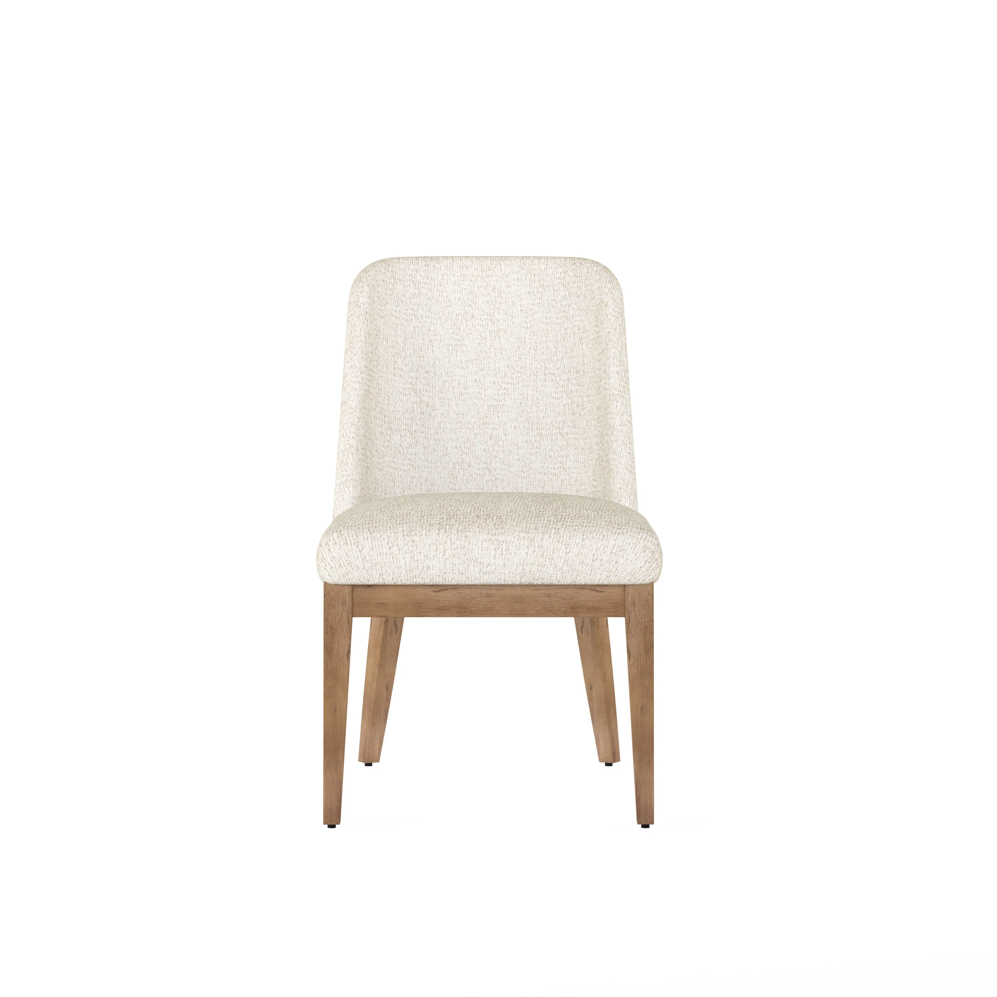 PORTICO White & Wood Side Dining Chair