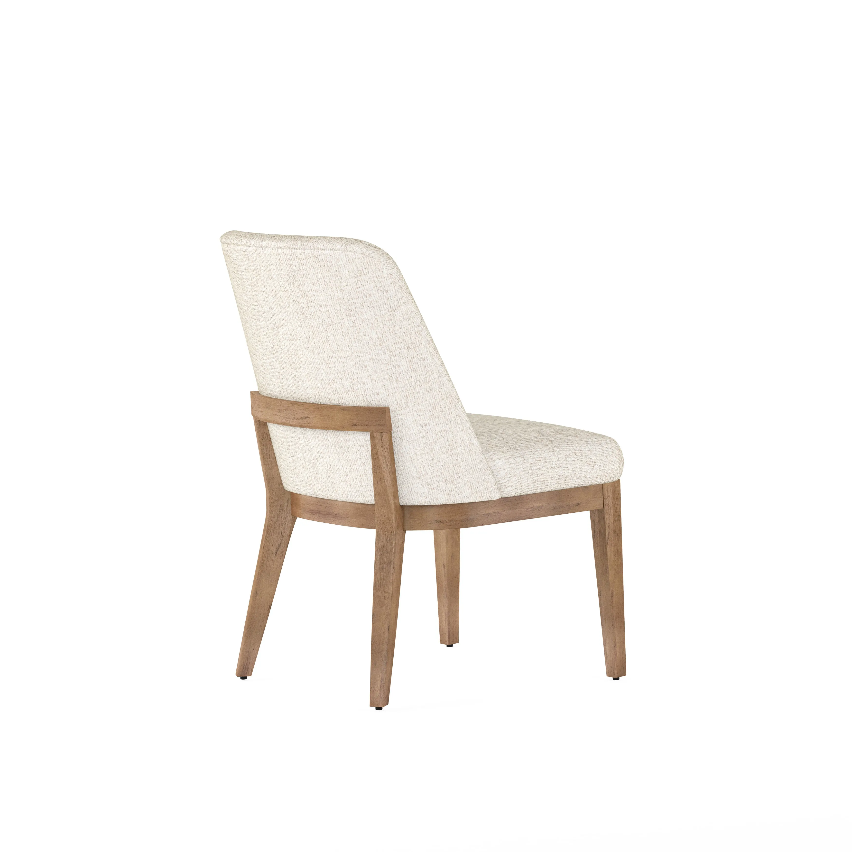 PORTICO White & Wood Side Dining Chair