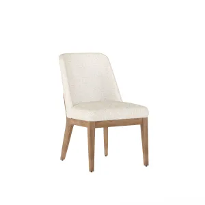 PORTICO White & Wood Side Dining Chair
