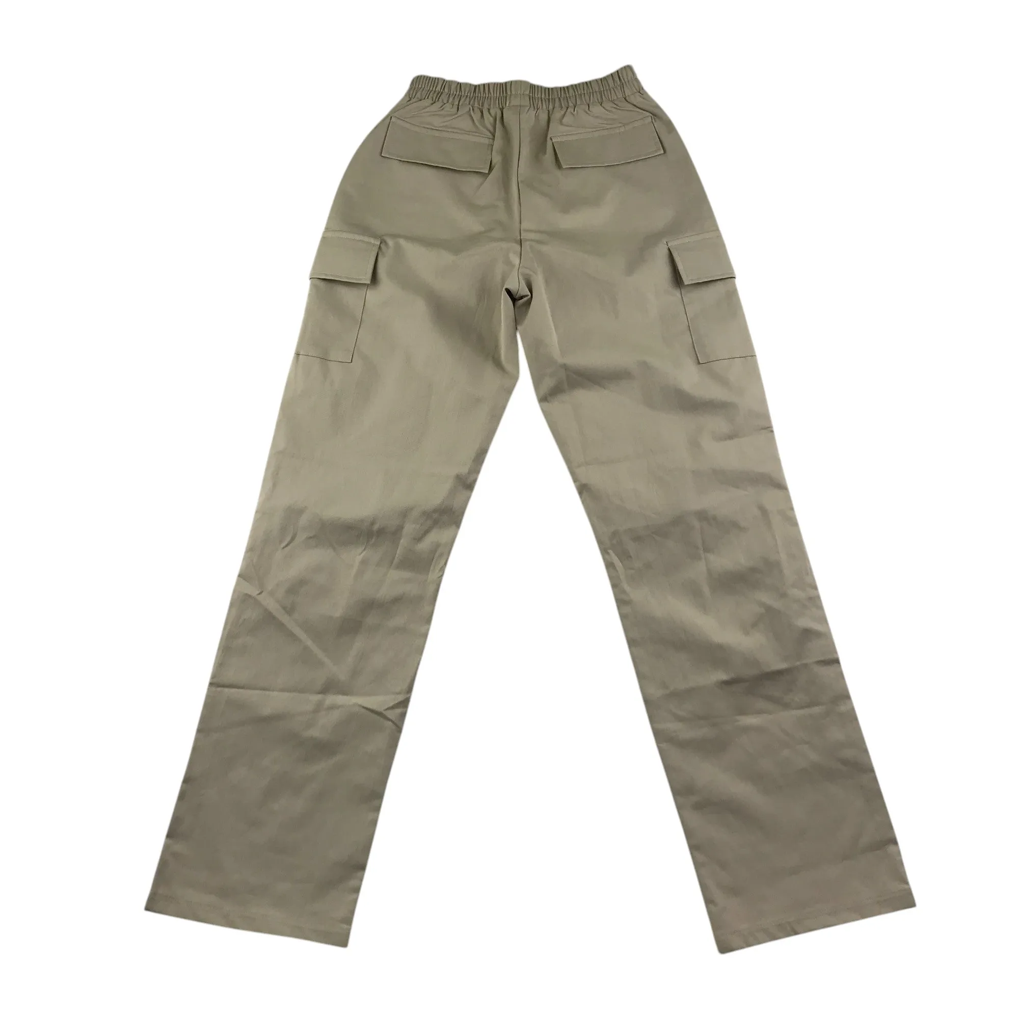 Pretty Little Thing trouser women's size UK 8 beige plain cargo style