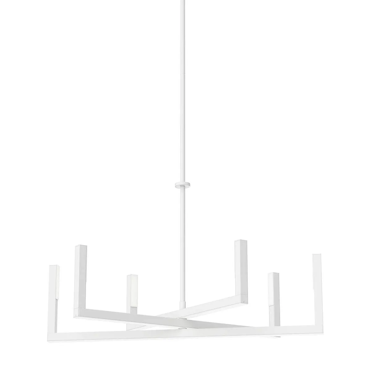 Priam 28 in. LED Chandelier White finish