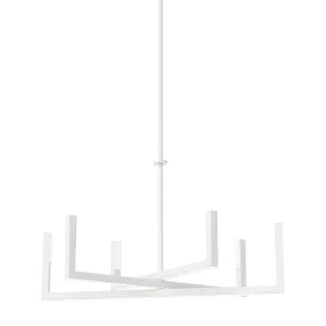 Priam 28 in. LED Chandelier White finish