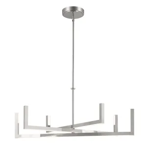 Priam 44 in. 6 Lights Chandelier Polished Nickel Finish