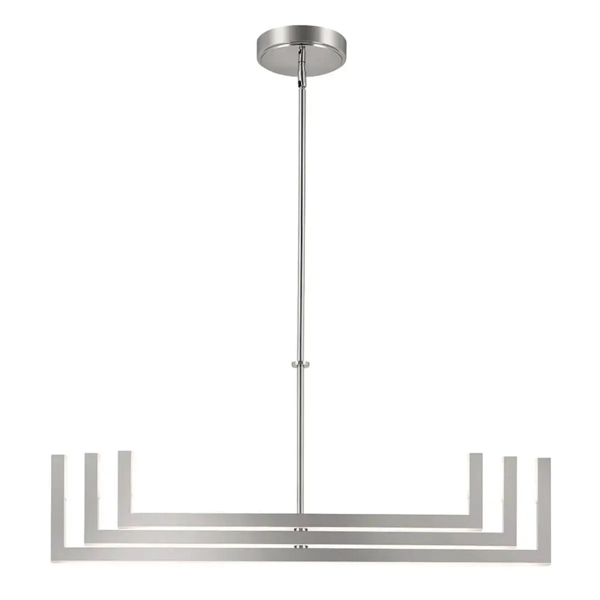 Priam 44 in. 6 Lights Chandelier Polished Nickel Finish