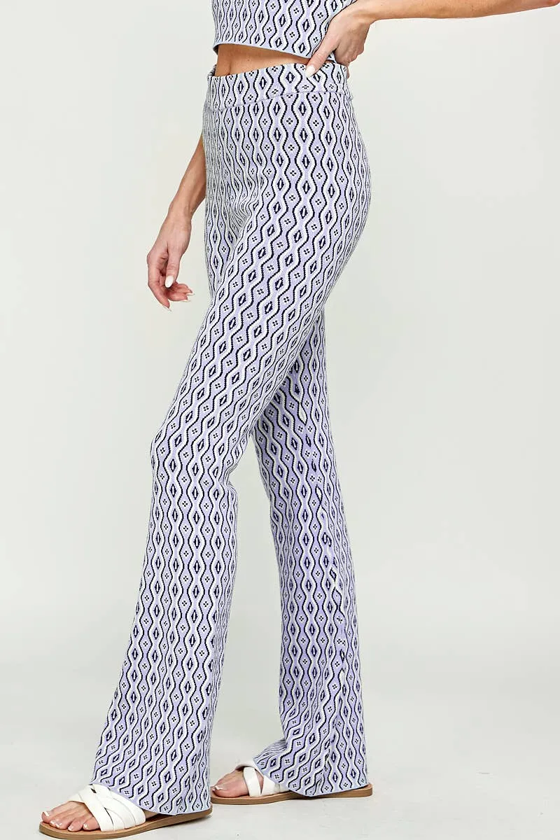Printed Knit Pants