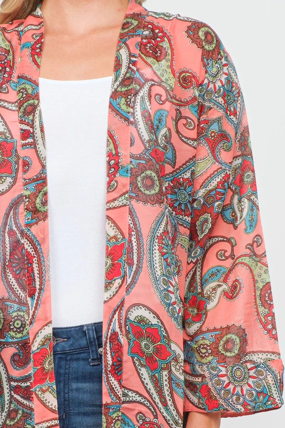 RAJ ESTHER PRINTED KIMONO